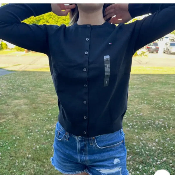 [BUNJANG] Tommy Hilfiger Cardigan Black / 타미힐피거 가디건 블랙