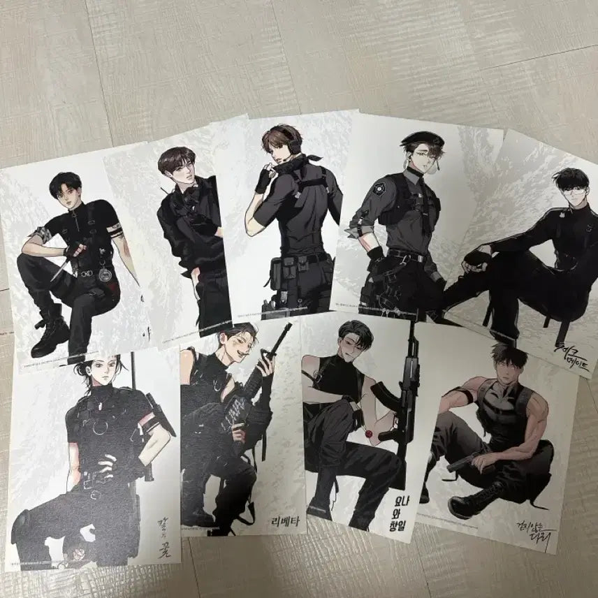 [BUNJANG] Limited Edition Jinx Calendar Bundle Set (9 Photocards) - Kal and Kkot / 흑묘력 달력분철 9장일괄 양도 징크스 야화첩 리미티드런 칼과꽃