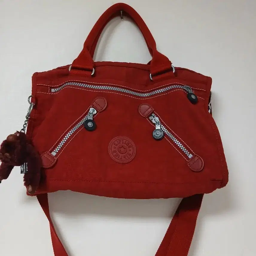 [BUNJANG] Kipling Red Tote Bag 32x24 / 키플링 토트백 레드 32  24
