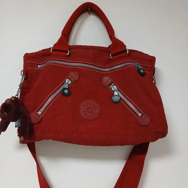 [BUNJANG] Kipling Red Tote Bag 32x24 / 키플링 토트백 레드 32  24