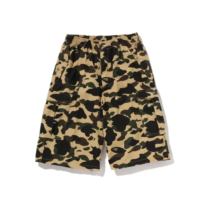 [BUNJANG] BAPE First Camo Ripstop Cargo Shorts Yellow / 베이프 퍼스트 카모 립스탑 카고 반바지