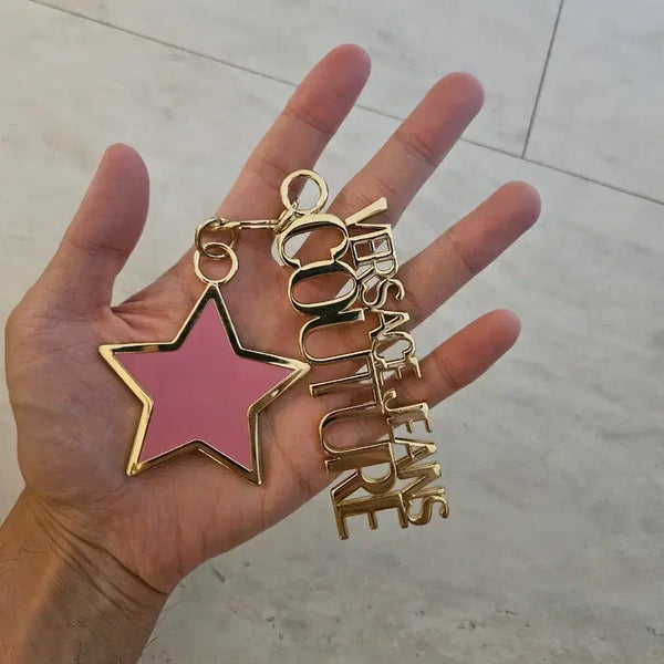 [BUNJANG] Versace Jeans Couture Pink Star Keyring Bag Charm / 최종가 베르사체 진스 꾸뛰르 핑크스타 키링 백참