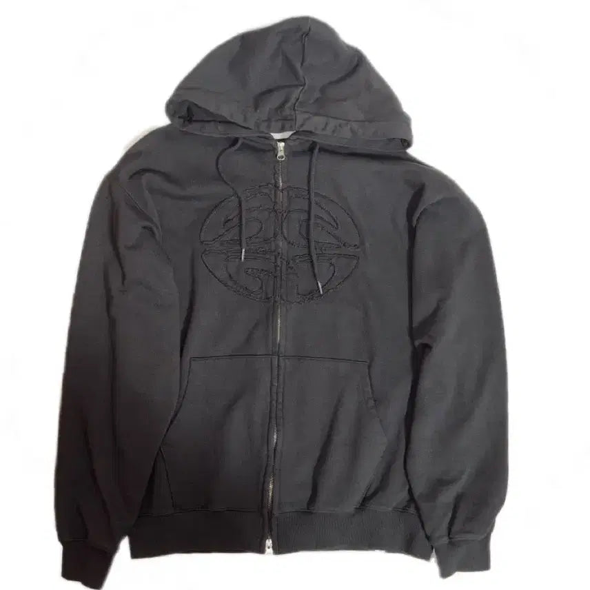 [BUNJANG] MAHAGRID Eclipse Low Cut Hooded Zip-Up Charcoal M Size / 마하그리드 이클립스 로우컷 후드집업 차콜 m사이즈 힙스트릿 빈티지 오버핏 코프코어 캐주얼 와투케