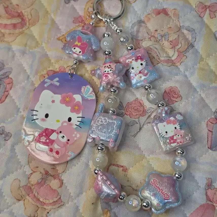 [BUNJANG] Kitty Hologram Effect Keyring / 키티 홀로그램 느낌 키링