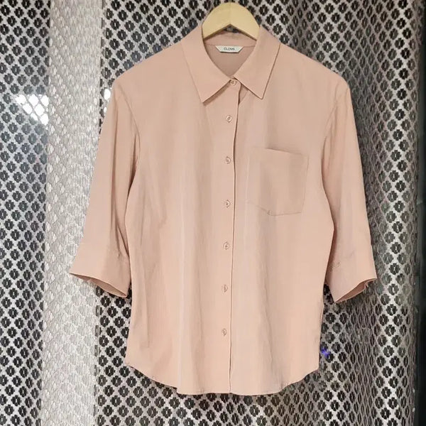 [BUNJANG] Clovis Pink 5-7 Sleeve Blouse / 클로비스 핑크 5~7부 블라우스