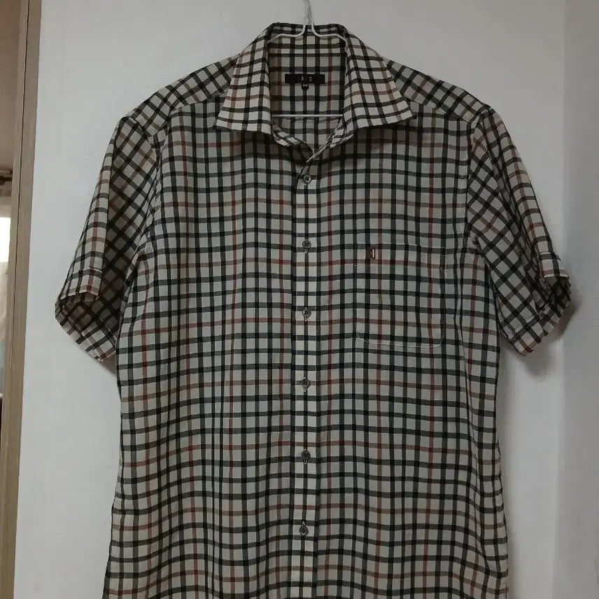 [BUNJANG] Daks Check Short-Sleeve Shirt Size 100 / 닥스 체크 반팔 셔츠 100