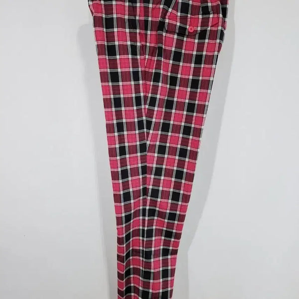 [BUNJANG] High-End Titanium Check Pattern Golf Pants / 티타늄 골프 고급 체크팬턴 바지