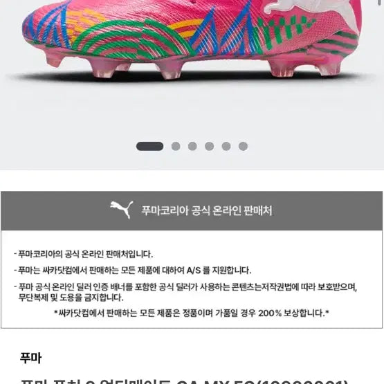 [BUNJANG] Puma Future 9 Ultimate FG Soccer Cleats / 퓨마 축구화