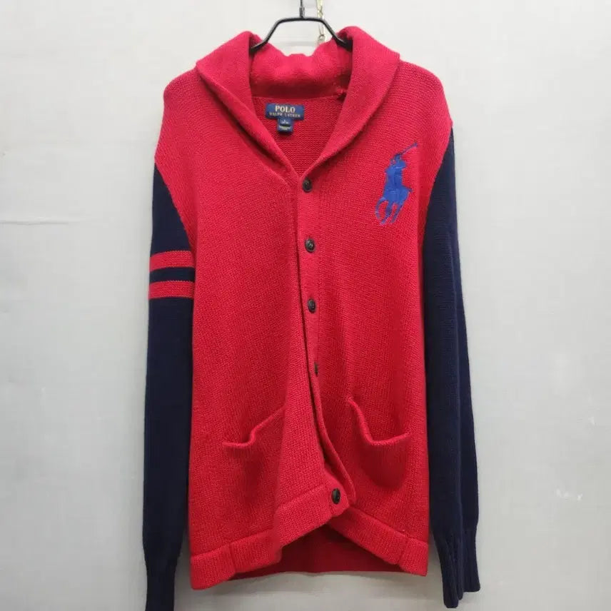[BUNJANG] Polo Ralph Lauren Big Pony Embroidered Cardigan S / 폴로랄프로렌 빅포니 자수 가디건 S