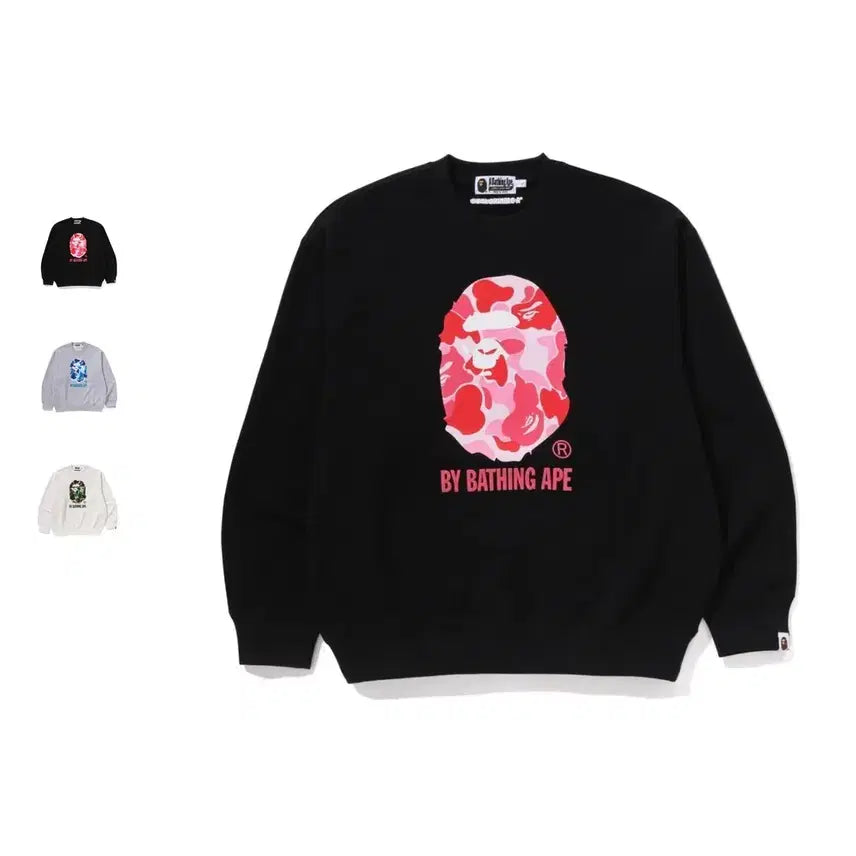 [BUNJANG] BAPE ABC Camo Ape Head Relax Fit Crewneck Sweatshirt / 베이프 ABC 카모 에이프 헤드 릴랙스핏 크루넥 맨투맨