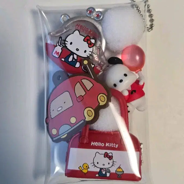 [BUNJANG] Sanrio Characters Gacha Keychain Collection (Hello Kitty, Pochacco) / 키티가챠 외 레드 가챠 모음키링