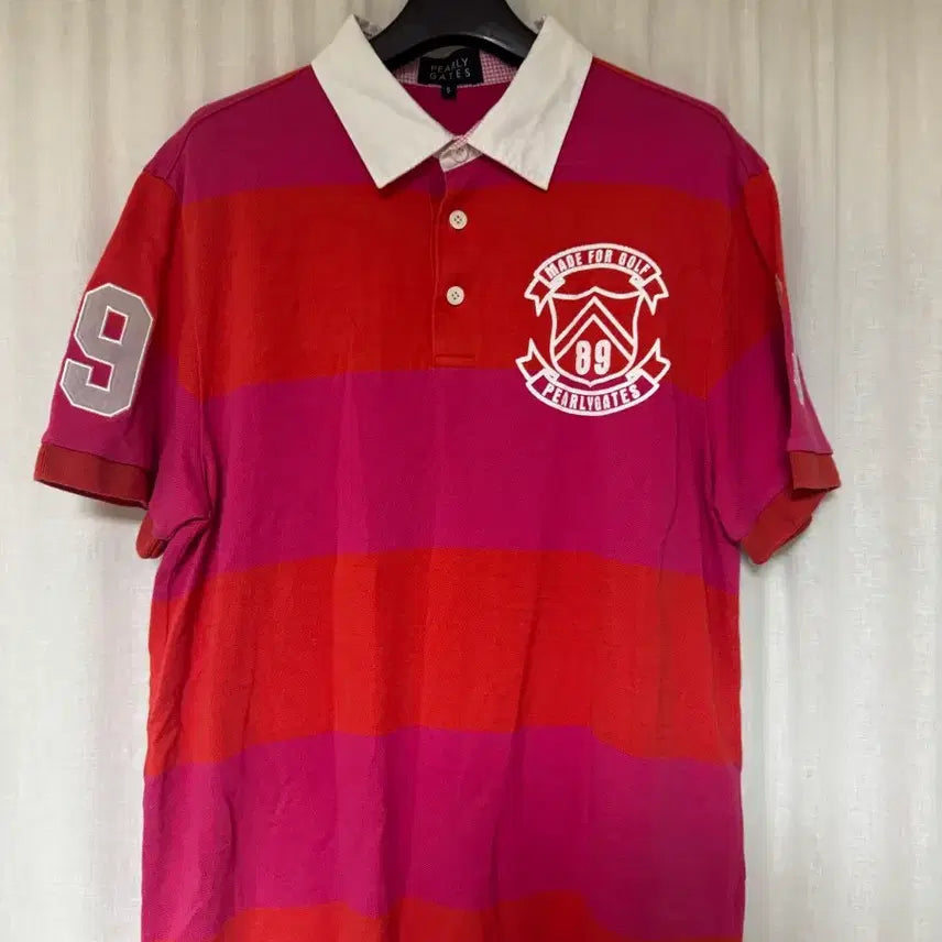 [BUNJANG] PARIGATES Striped Golf Polo T-shirt Size 5 / [정품] 파리게이츠 단가라 골프 폴로티 5사이즈(정가 189000)
