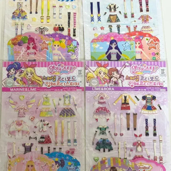 [BUNJANG] I*STAR 3D Coordinate Sticker Card Set / 공식) 아이엠스타 코디보드 스티커 입체 코디 스티커 카드 고전문구