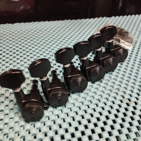 [BUNJANG] Electric Guitar Locking Tuning Pegs Black 6R Set / 일렉기타 헤드머신 롹킹 튜닝페그 블랙 6R 세트