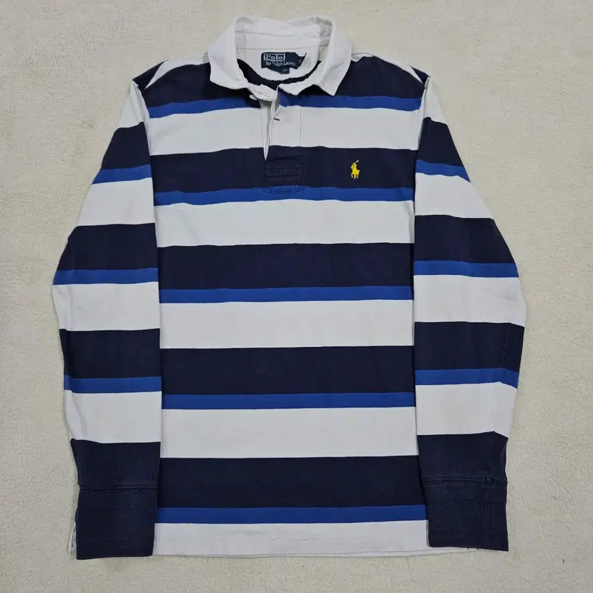 [BUNJANG] Polo Ralph Lauren 00s Vintage Stripe Rugby Shirt / 폴로 랄프로렌 00s 빈티지 스트라이프 럭비 카라티 급처