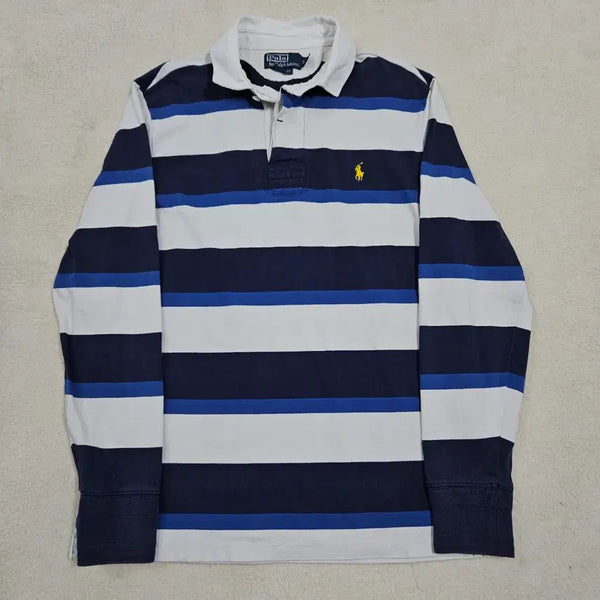 [BUNJANG] Polo Ralph Lauren 00s Vintage Stripe Rugby Shirt / 폴로 랄프로렌 00s 빈티지 스트라이프 럭비 카라티 급처