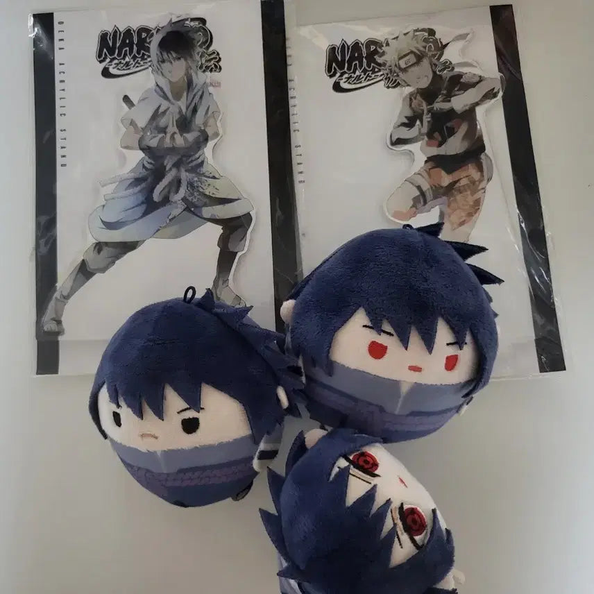 [BUNJANG] Naruto Sasuke FuwaKororin + Potecoro + Pale Tone Acrylic Stand / 나루토 사스케 후와코로링+포테코로+페일톤 아크릴