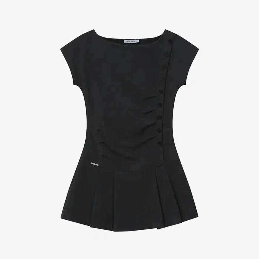 [BUNJANG] MiseKi Seoul Pleats Button Mini Onepiece Dress - Black / 새상품 미세키서울 원피스 Pleats button mini onepiece BLACK