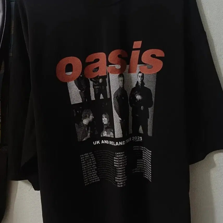 [BUNJANG] Oasis UK & Ireland Tour 2025 Short Sleeve T-Shirt / 오아시스 반팔 티셔츠