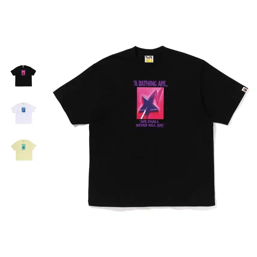 [BUNJANG] BAPE Lollipop Star Graphic Relax Fit Short Sleeve T-Shirt / 베이프 롤리팝 스타 그래픽 릴랙스핏 반팔티