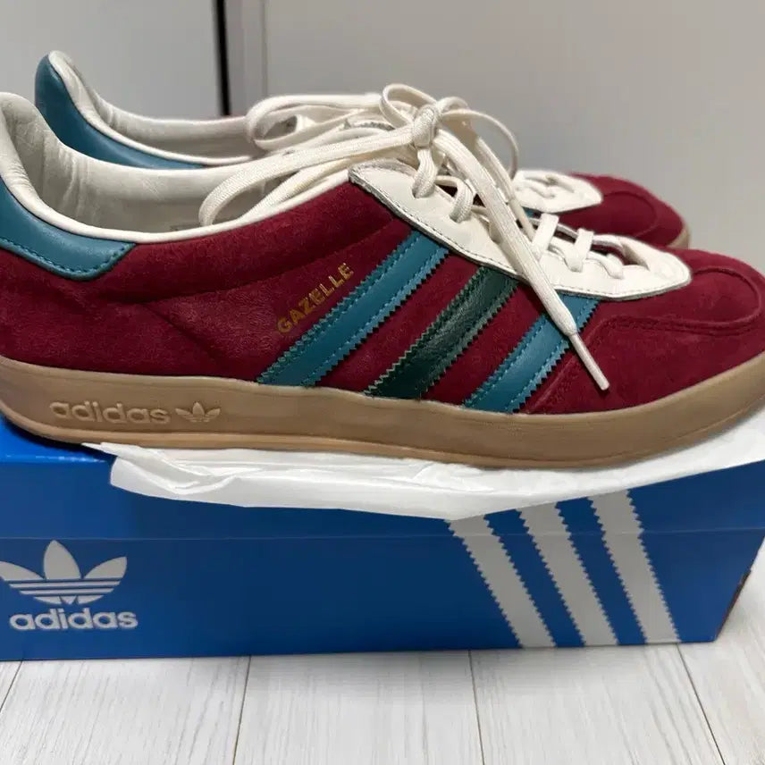 [BUNJANG] Adidas Gazelle Indoor Collegiate Burgundy Arctic Fuchsia (285) / 마지막할인)[285] 아디다스 가젤 인도어 컬리지에이트 버건디 아크틱 푸시아