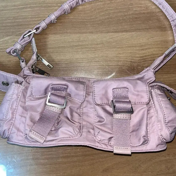 [BUNJANG] Zara Pocket Shoulder Bag - Mauve Violet / 자라 포켓 숄더백 모브 바이올렛
