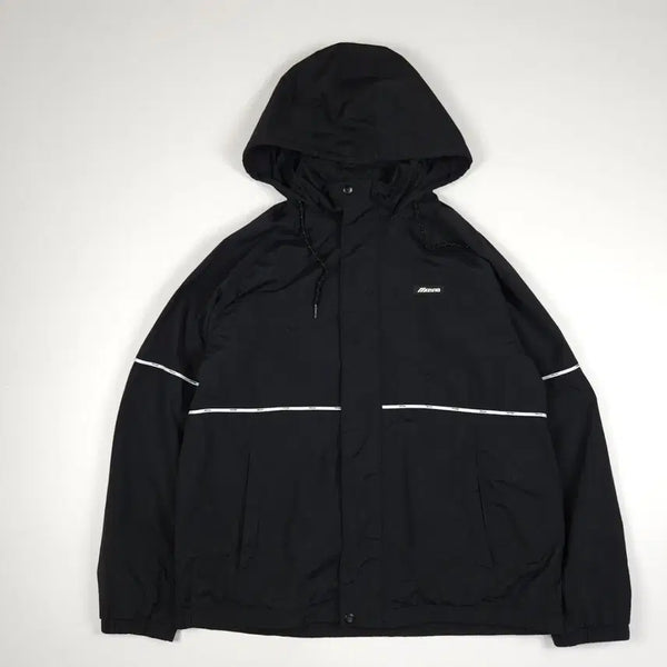 [BUNJANG] Mizuno Hooded Windbreaker Jacket Black / 미즈노 후드 바람막이 블랙 [L]