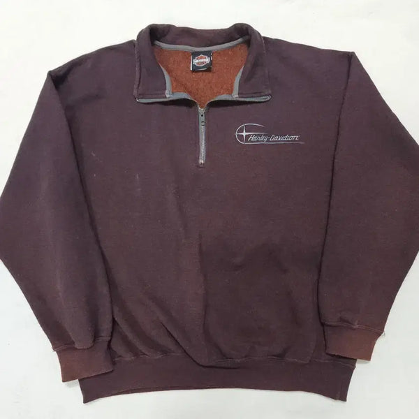 [BUNJANG] Harley-Davidson Half Zip Sweatshirt / 할리데이비슨 하프 집업 한국 스웻 셔츠 급처