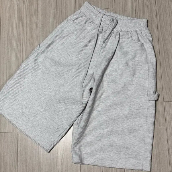 [BUNJANG] MJD Waffle Bermuda Shorts Gray / Mjd 와플버뮤다 팬츠 그래이