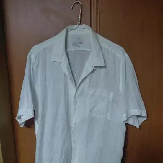 [BUNJANG] White Short Sleeve Linen Shirt / 반팔 화이트 린넨셔츠
