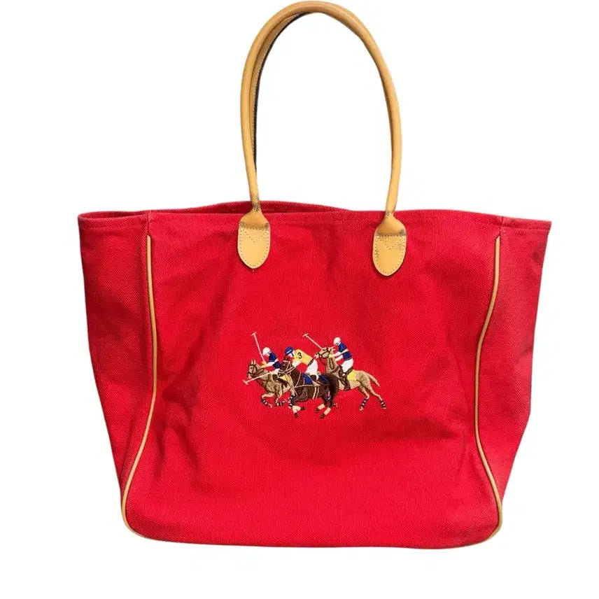 [BUNJANG] Polo Ralph Lauren Big Pony Canvas Tote Bag / 폴로 랄프로렌 빅포니 캔버스 토트백