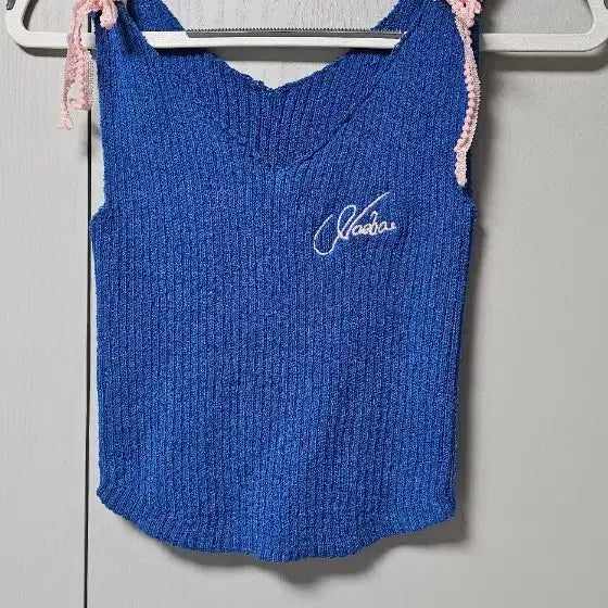 [BUNJANG] Blue Crochet Crop Tank Top / 파랑색  크로셰  크롭 나시