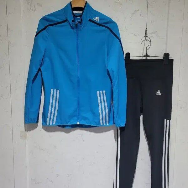 [BUNJANG] Adidas Training Set Blue/Black / 아디다스 트레이닝복 세트 블루/블랙