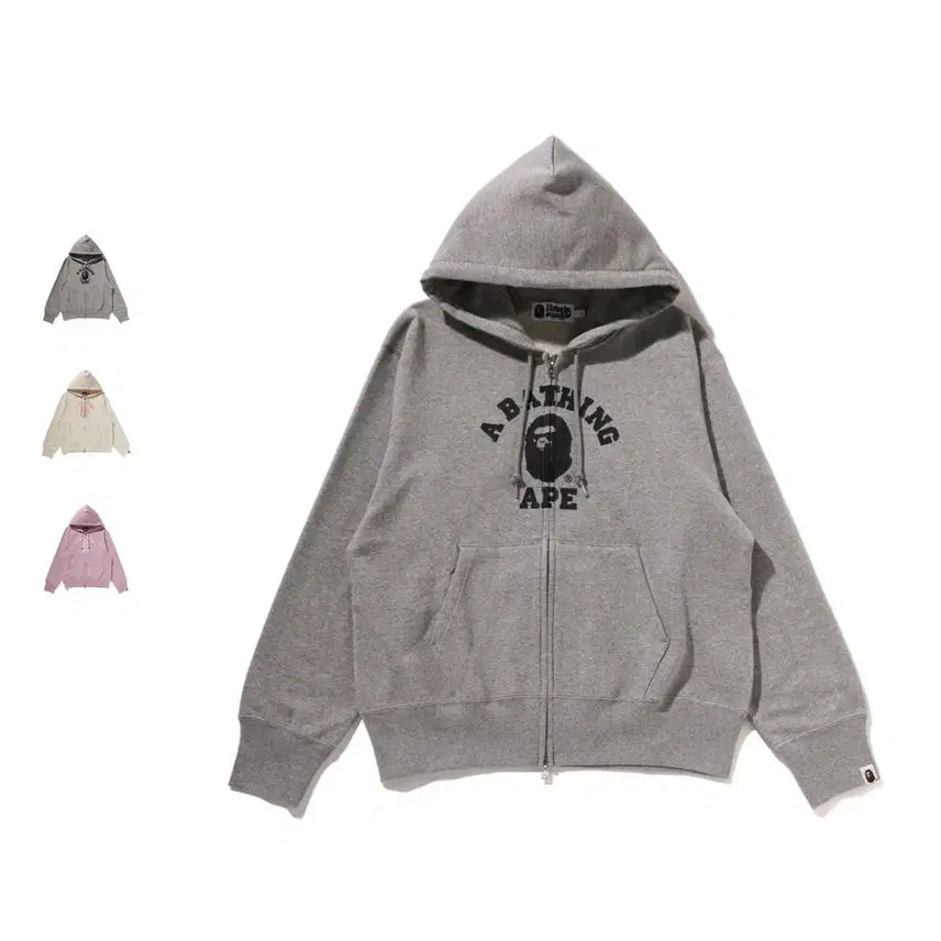 [BUNJANG] BAPE College Full Zip Hoodie / 베이프 컬리지 집업 후드티