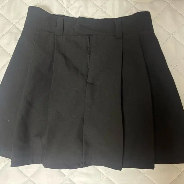 [BUNJANG] Black Pleated Midi Skirt / 블랙 플리츠 스커트