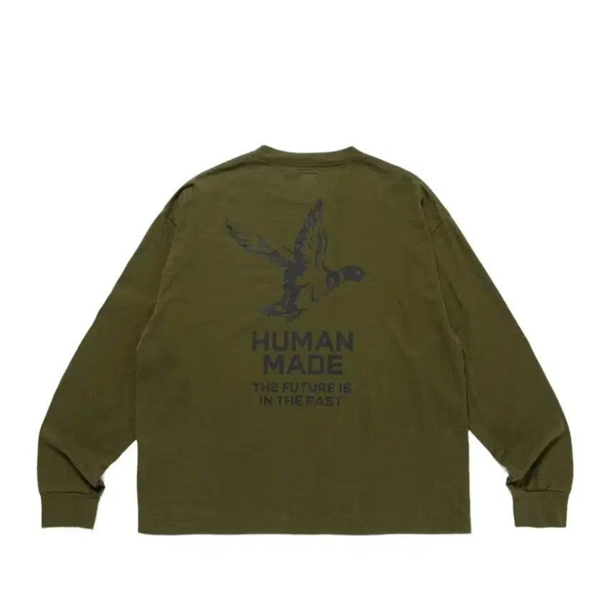 [BUNJANG] Human Made Duck Long Sleeve Olive / 휴먼 메이드 덕 롱슬리브 올리브