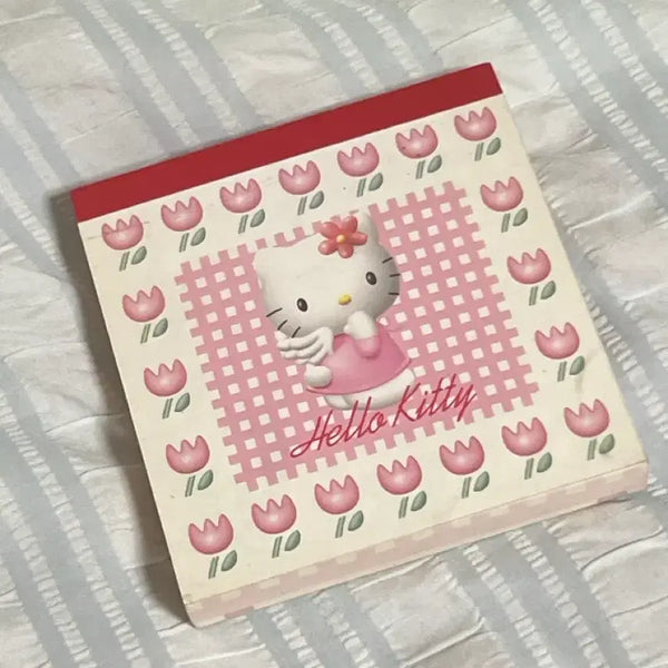 [BUNJANG] Classic Kitty Angel Tulip Sticky Notes - New, Unused / 고전 키티 엔젤 튤립 떡메모지 새상품 미사용
