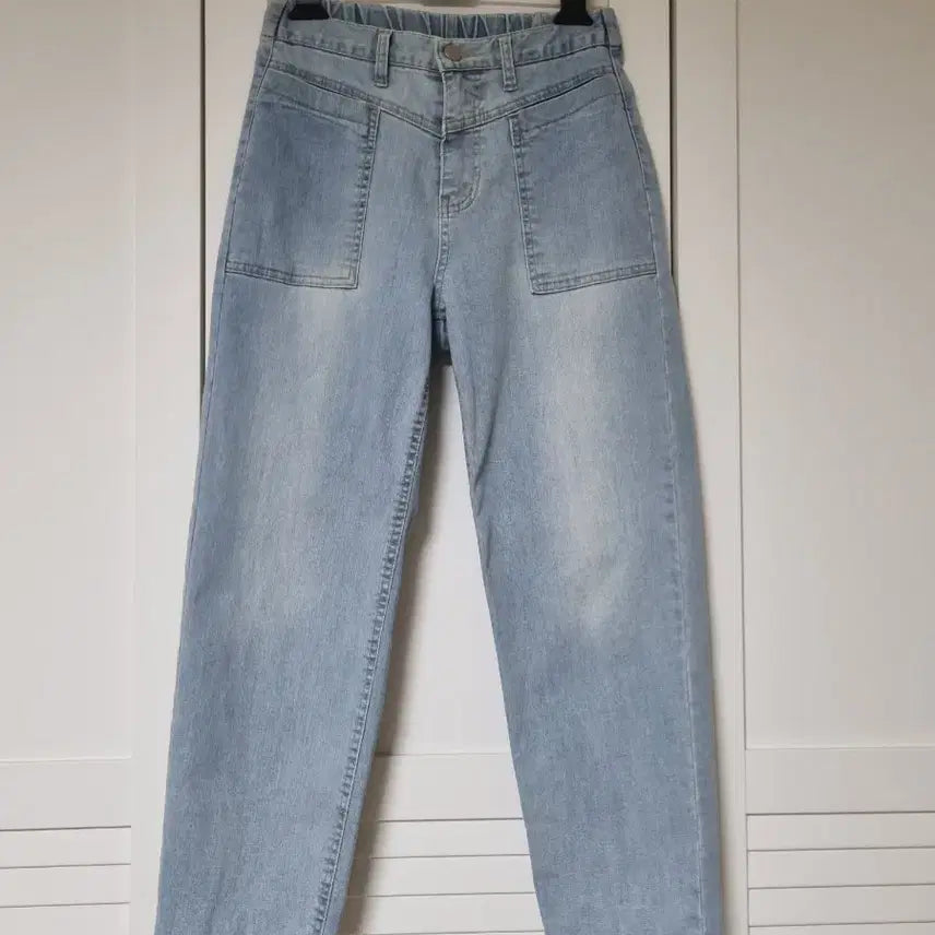 [BUNJANG] Summer Jeans with Back Banding, Size S / (새옷)뒷밴딩 여름 청바지. S