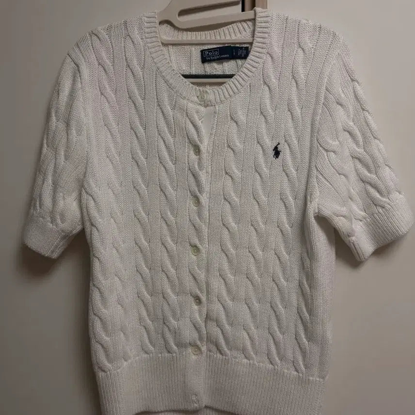 [BUNJANG] Polo Ralph Lauren Cable Knit Cardigan / 폴로 반팔 니트 가디건