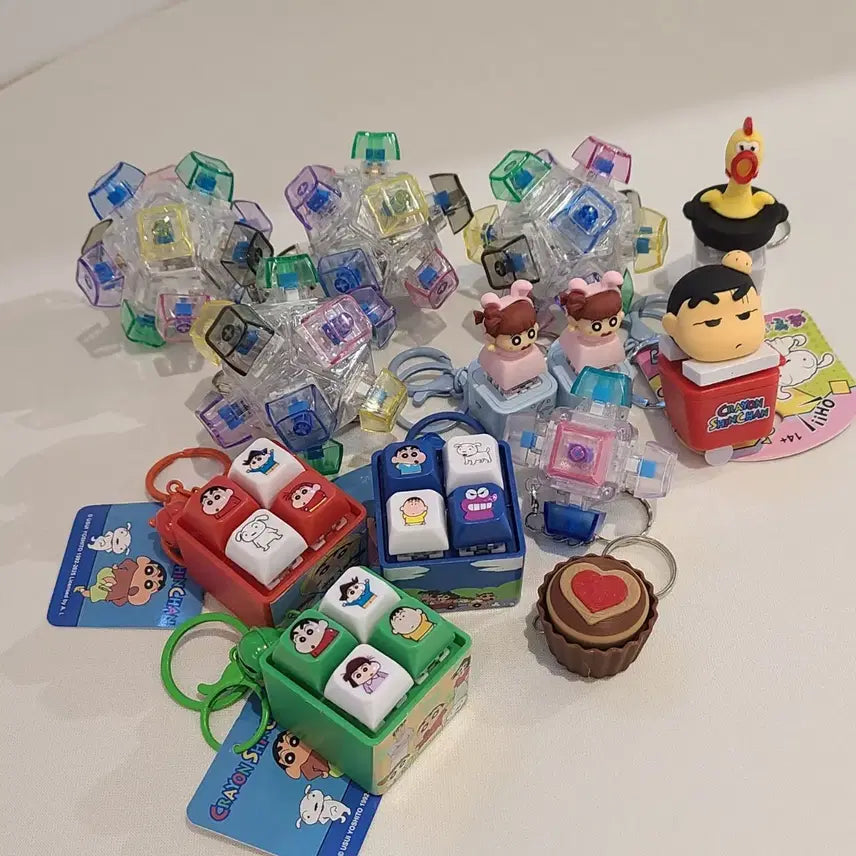 [BUNJANG] Assorted Novelty LED & Sound Effect Keycaps / [새상품] 12구키캡, 닭키캡, 짱구키캡, 유리키캡, 하트초콜릿키캡