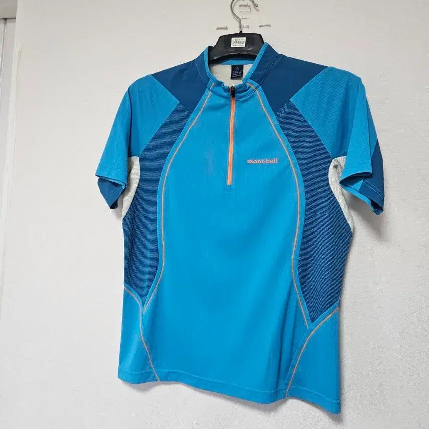 [BUNJANG] Montbell Men's Performance Short Sleeve T-Shirt L (100) Blue / 몽벨 남성 기능성 반팔티 L(100) 블루