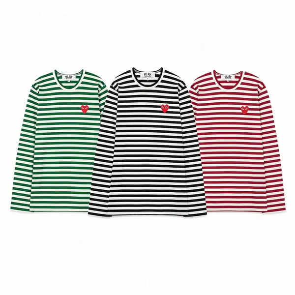 [BUNJANG] Comme des Garçons Striped Long Sleeve T-Shirt / 정품/무료배송) 꼼데가르송 스트라이프 롱슬리브