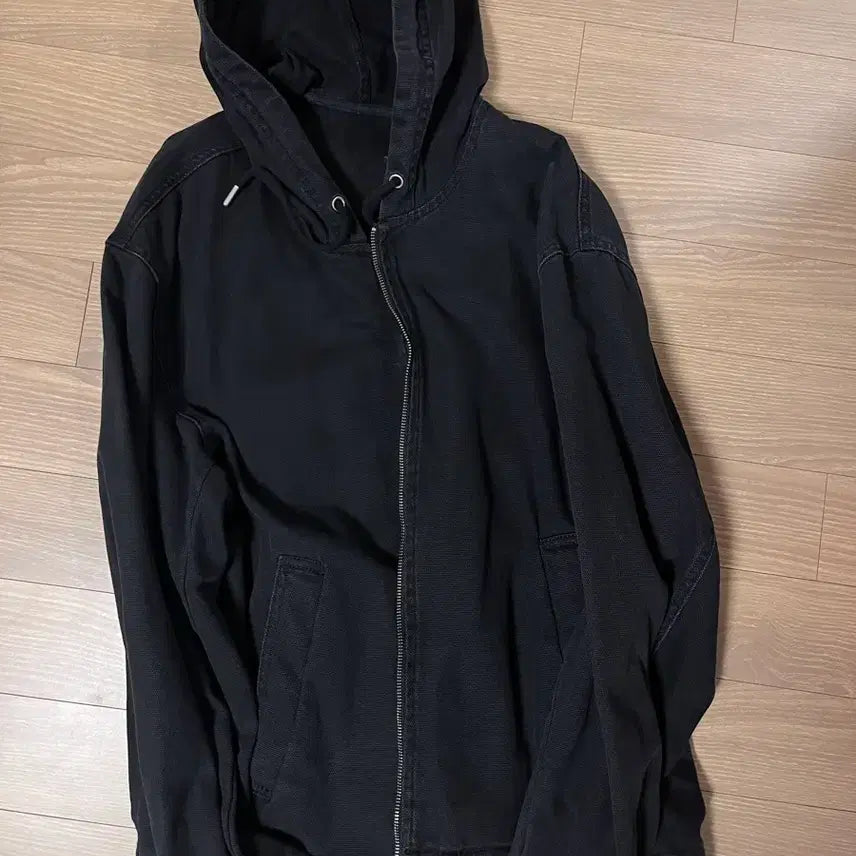 [BUNJANG] 8seconds Hooded Zip-Up Jacket Black / 에잇세컨즈 후드집업