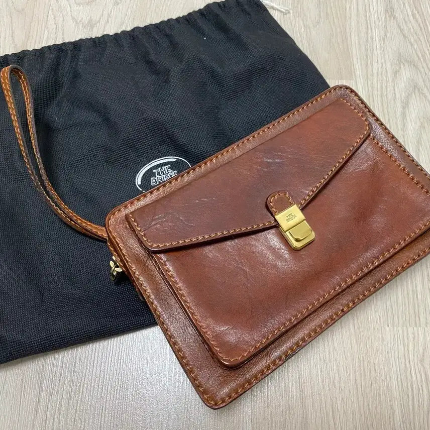 [BUNJANG] The Bridge Risretto Leather Handbag/Clutch / 더브릿지 명품 남자 손가방(리스틀릿)