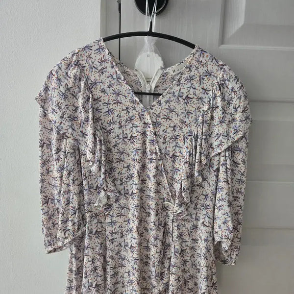 [BUNJANG] IT'S MY STYLE V-Neck Floral Blouse / 잇미샤)브이넥 플라워 블라우스 44-55