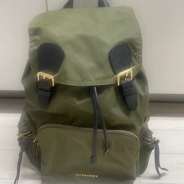 [BUNJANG] Burberry Olive Nylon Rucksack Backpack / 버버리 올리브 나일론 럭색 백팩