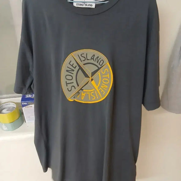 [BUNJANG] Stone Island Original Logo T-Shirt Charcoal XL / 스톤아일랜드 반팔티 정품 A급 XL 차콜
