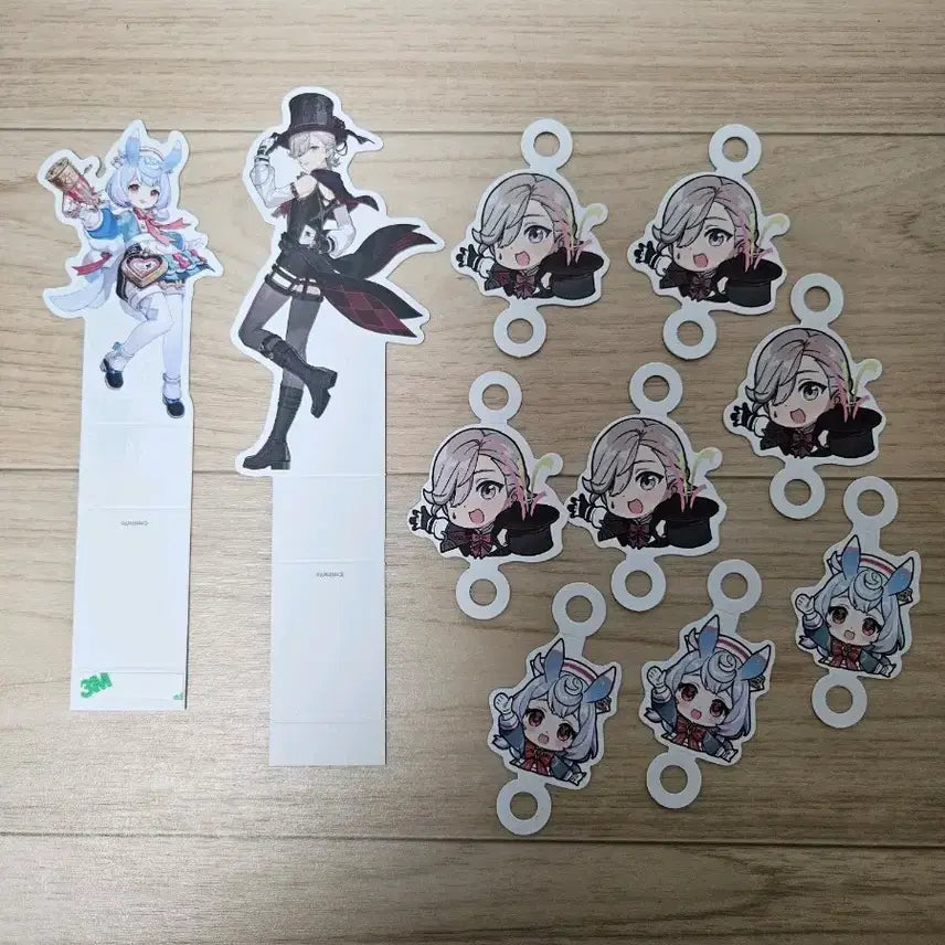 [BUNJANG] Genshin Cafe Character Food Stand (Sigewinne + Lyney) + Straw Pick Bundle Set / 원신 카페 캐릭터 푸드스탠드 (시그윈+리니)+ 빨대픽 일괄