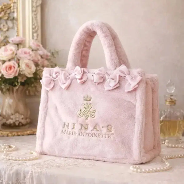 [BUNJANG] Nina's Collaboration Limited Ribbon Fur Bag / 프랑스 Ninas 콜라보 한정 리본 퍼 백 새상품