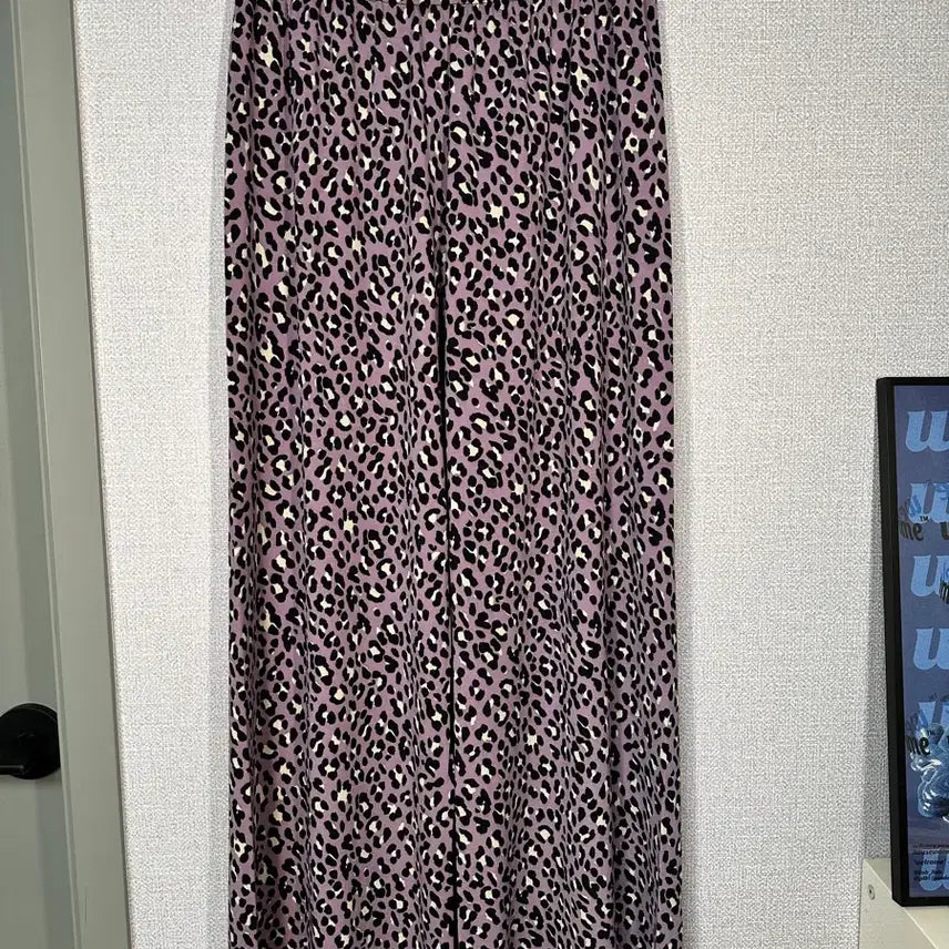 [BUNJANG] New Purple Leopard Print Elastic Waist Pants / 새상품) 연보라 호피 냉장고 밴딩 바지 팬츠